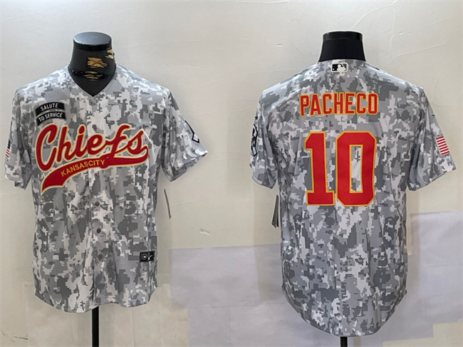 Men's Arctic Camo Kansas City Chiefs #10 Isiah Pacheco 2024 Salute to Service Stitched Baseball Jersey